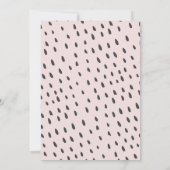 リトルピーチウォーターカラーホワイトベビーシャワー 招待状 (裏面)