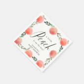 リトルピーチウォーターカラーリースベビーシャワー スタンダードカクテルナプキン (角)