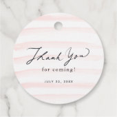 リトルピーチウォーターカラーリースベビーシャワー フェイバータグ (裏面)