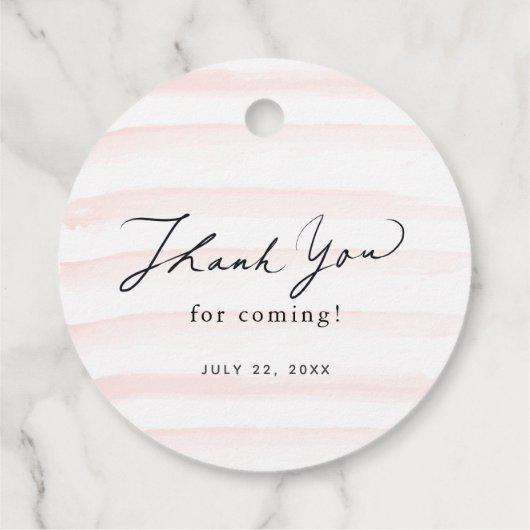 リトルピーチウォーターカラーリースベビーシャワー フェイバータグ (裏面)