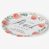 リトルピーチウォーターカラーリースベビーシャワー ペーパープレート (アングル)