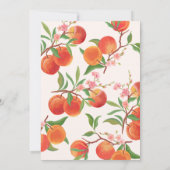 リトルピーチオンザウェイピーチテーマベビーシャワー 招待状 (裏面)