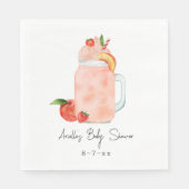 リトルピーチフルーツスムージー女の子ベビーシャワー スタンダードランチョンナプキン (正面)