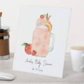 リトルピーチフルーツスムージー女の子ベビーシャワー 台座サイン (インサイチュ)