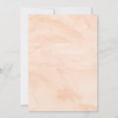 リトルピーチフローラ金ゴールドベビーシャワー 招待状 (裏面)