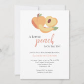 リトルピーチベイビーシャワー 招待状 (正面)