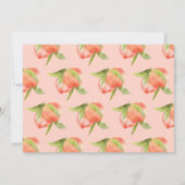 リトルピーチベビーガール1st誕生日パーティー 招待状 (裏面)