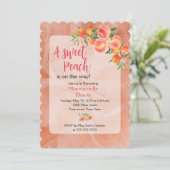 リトルピーチベビーシャワー招待状 招待状 (スタンド正面)