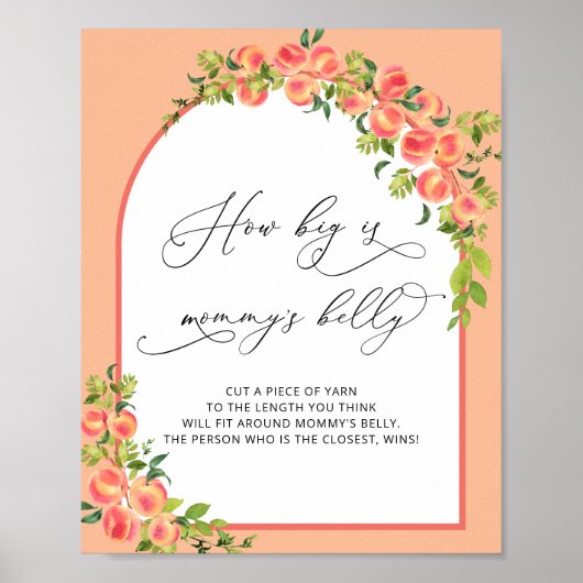 リトルピーチママのお腹の大きさ ポスター (正面)