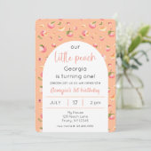 リトルピーチ誕生日写真 招待状 (スタンド正面)