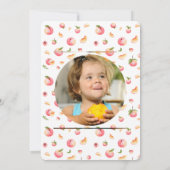 リトルピーチ誕生日写真 招待状 (裏面)