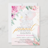 リトルピーナッツエレガントガールベビーシャワー招待状 招待状 (正面)