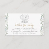 リトルピーナッツエレファントベビーシャワーブックベビー エンクロージャーカード (正面)
