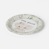 リトルピーナッツエレファントベビーシャワープレート ペーパープレート (アングル)