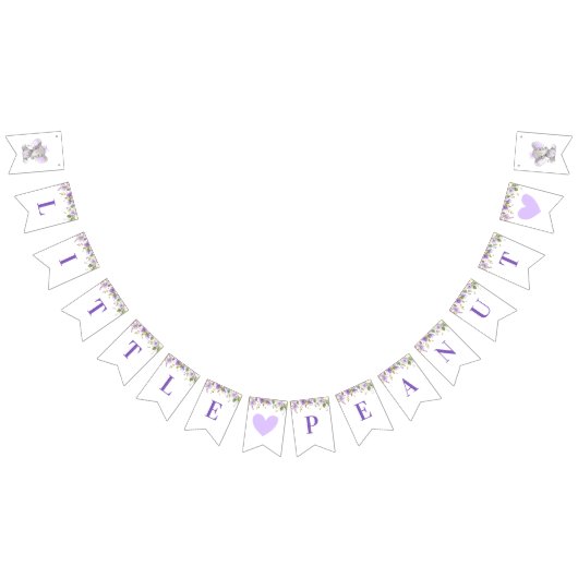 リトルピーナッツエレファントベビーシャワー誕生日パーティー バンティングフラッグ (全)