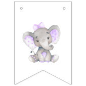 リトルピーナッツエレファントベビーシャワー誕生日パーティー バンティングフラッグ (第1の旗)