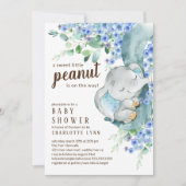 リトルピーナッツエレファントボーイズ赤ちゃんシャワー 招待状 (正面)