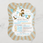 リトルピーナッツカーニバルベビーシャワー招待状 招待状 (正面/裏面)