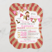 リトルピーナッツカーニバルベビーシャワー招待状 招待状 (正面/裏面)