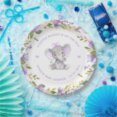 リトルピーナッツガールラベンダーベビーシャワー散水 ペーパープレート (パーティー)