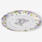 リトルピーナッツガールラベンダーベビーシャワー散水 ペーパープレート (アングル)