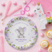 リトルピーナッツガールラベンダーベビーシャワー散水 ペーパープレート (パーティー)