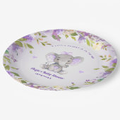 リトルピーナッツガールラベンダーベビーシャワー散水 ペーパープレート (アングル)