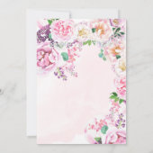 リトルピーナッツスリーピングエレファントフローラベビーシャワー 招待状 (裏面)