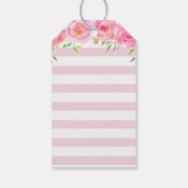 リトルピーナッツピンクゾウ女の子シャワーの好意 ギフトタグ (裏面)