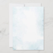 リトルピーナッツブルーエレファント男の赤ちゃんシャワー 招待状 (裏面)