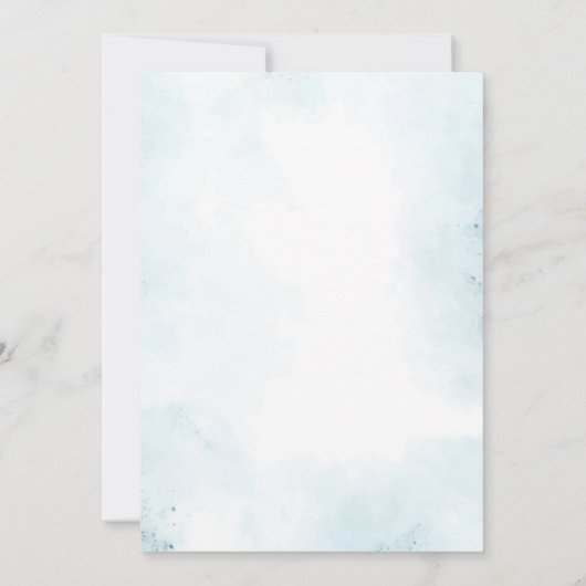 リトルピーナッツブルーエレファント男の赤ちゃんシャワー 招待状 (裏面)