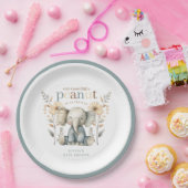 リトルピーナッツブルーベビーゾウ紙プレート ペーパープレート (パーティー)