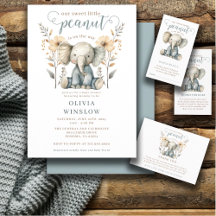 リトルピーナッツベビーエレファントブルーベビーシャワー