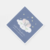 リトルピーナッツベビーシャワーブルーエレファントナプキン スタンダードランチョンナプキン (角)