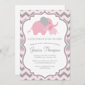 リトルピーナッツベビーシャワー招待状 招待状 (正面/裏面)