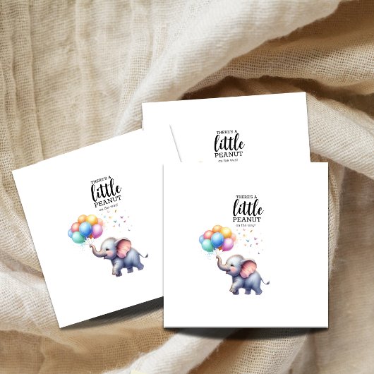 リトルピーナッツベビーゾウの赤ちゃんシャワー スタンダードカクテルナプキン