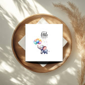 リトルピーナッツベビーゾウの赤ちゃんシャワー スタンダードカクテルナプキン