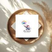 リトルピーナッツベビーゾウの赤ちゃんシャワー スタンダードカクテルナプキン