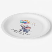 リトルピーナッツベビーゾウの赤ちゃんシャワー ペーパープレート (アングル)