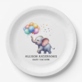 リトルピーナッツベビーゾウの赤ちゃんシャワー ペーパープレート (正面)