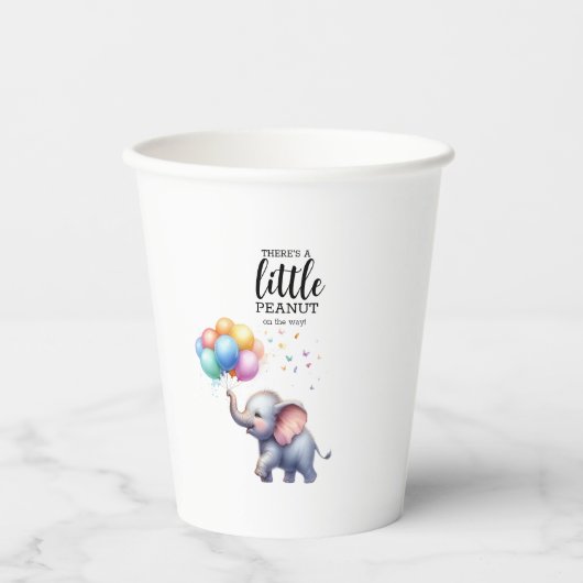 リトルピーナッツベビーゾウの赤ちゃんシャワー 紙コップ (正面)