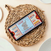 リトルピーナッツ象チケットカップル赤ちゃんシャワー 招待状