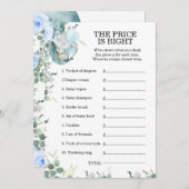 リトルピーナッツ象ベビーシャワーゲーム 招待状 (正面/裏面)