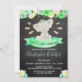 リトルピーナッツ1歳の誕生日 招待状 (正面)