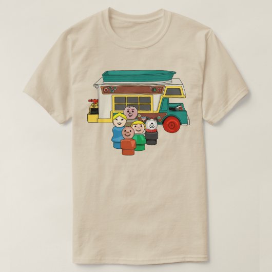 リトルピープルファミリーキャンパー Tシャツ (デザイン正面)