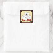 リトルファイアマンダルメーションファースト誕生日 スクエアシール (バッグ)