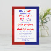 リトルファイアワークアメリカのジェンダーリビール招待状 招待状 (スタンド正面)