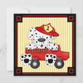 リトルファイアーマンファースト誕生日 招待状 (裏面)