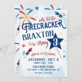 リトルファイクラッカー誕生日招待状 招待状 (正面/裏面)