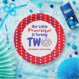 リトルファイレクラッカーの2回目の誕生日 ペーパープレート